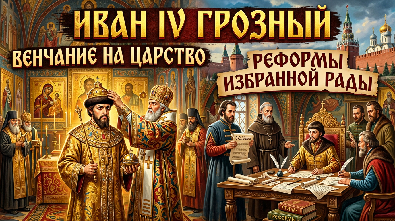 Иван IV Грозный. Венчание на царство. Реформы Избранной рады