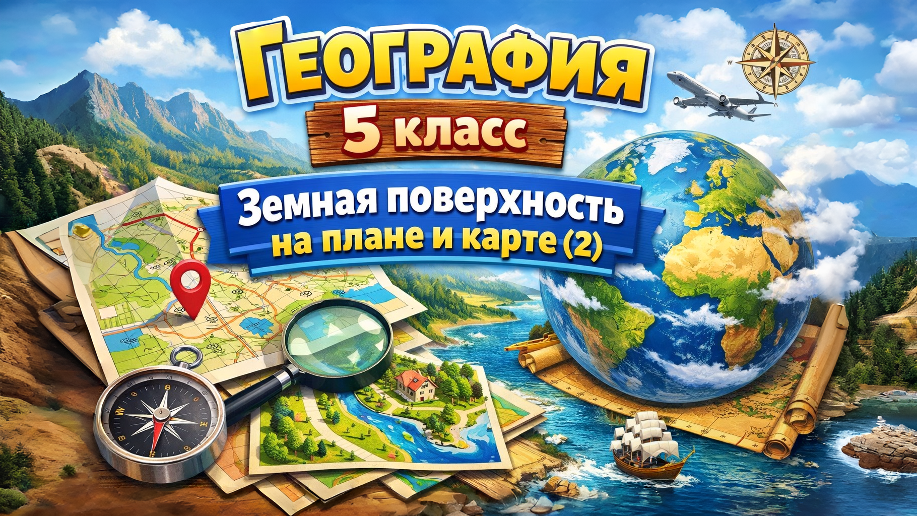 Земная поверхность на плане и карте (2)